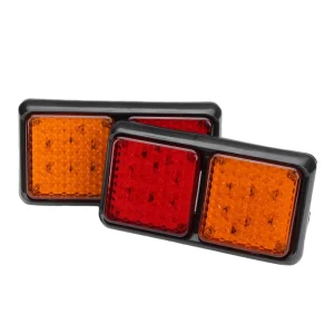12V 72 LED Car Truck Tail Light Taillight Rear Brake Light Turn Signal Lamps Indicator for Trailer Bus Lorry Caravan