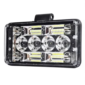 12V 80V White Yellow Switchable LED Work Light Die Cast Aluminum Auxiliary Lamp for Truck Pickup Tractor ATV UTV