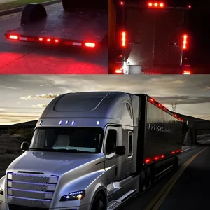 12V 9 LEDs Red High Mount Brake Stop Light Strip Warning Lamp Cargo Trailer Tail Light Bar for Pickup Truck