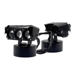12V Auxiliary Motorcycle Fog Spot Lights Modified Two Color Strobe Light Kit with High Low Beams for Cars New Condition