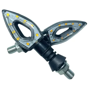 12V Classic Electric Small Monkey Off Road Vehicle LED Running Water Turn Signal Front Motorcycle Lighting Systems