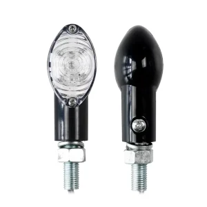 12V Clear LED Motorcycle Turn Signal Light for Electric Scooter Waterproof Indicator Blinker Lamp E Mark 2 Front Rear