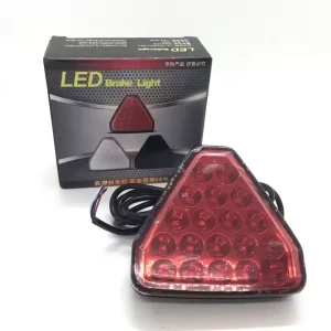12V F1 Style Triangle LED Strobe Brake Light Black Red Lens Stop Safety Warning Lamp Rear Bumper Indicator Light
