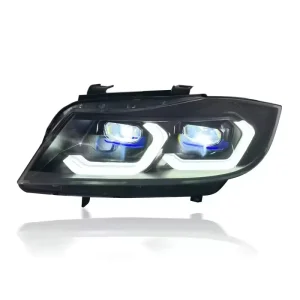 12V Headlight Assembly Modification 05 12 LED Lens Daytime Running Lights Flowing Turn Signals for 3 Series E90