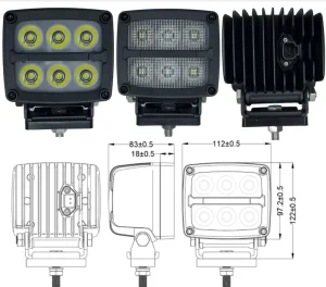 12V IP67 Waterproof 4inch Off Road LED Cubes 60W 6000K 6000 Lumens 4X4 Spot Beam Auxiliary Universal Fitment Car
