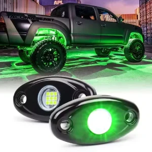 12V IP67 Waterproof LED Under Rock Light Pod Green Color for Mini Truck ATV Auto Exterior Lighting