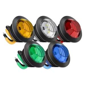 12V LED 19mm Round Side Marker Indicators Light Truck Warning Tail Light Trailer Lorry Car External Clearance Turn Signal Lamp