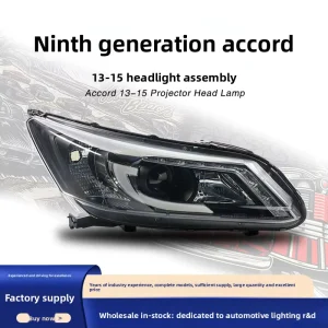 12V LED Daytime Running Light Headlight for 9th Generation Honda Accord Front Lens