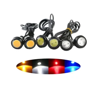 12V LED Eagle Eyes Driving Light 18mm 9W 23mm Dual Color DRL Daytime Running & Reversing Parking Signal Lamp