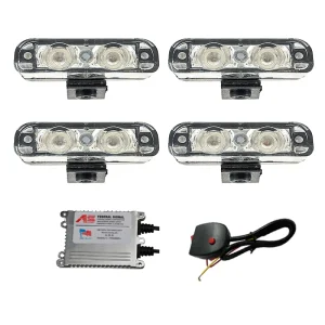 12V LED Flashing Car Grille Head Beacon Hazard Warning Lights Mini Vehicle Strobe Lights