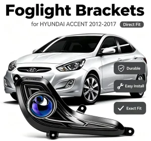 12V LED Fog Light Mounting Bracket IP68 Waterproof Retrofit Kit for Hyundai Accent