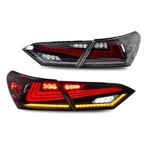 12V LED Modified Taillights Assembly Turn Signal Brake Reverse Stop Rear Lamp with Steering Light for Toyota Camry