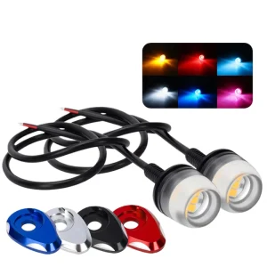 12V LED Motorcycle Eagle Eye 5630 High Brightness 3 Mini Driving Lights DRL Daytime Running Fog Lamp Light
