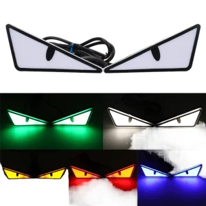 12V LED Motorcycle Lighting Systems Triangle Devil Eye Tail Lights for Car Accessories Moto Turn Signal Indicator Blinker