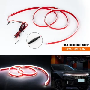 12V LED Scan Starting Car Hood Decorative Lamp Universal Car Daytime Running Light DRL Dynamic Auto Tuning Headlight Strip