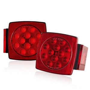 12V LED Trailer Tail Lights Kit Waterproof Tow Lighting Harness for Boat Truck Camper Bus Stop License Plate Clearance Lamp