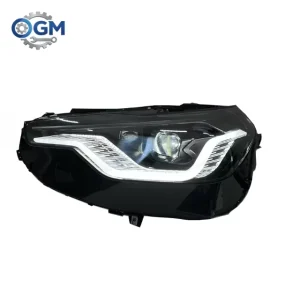 12V Laser Headlights for 2 Series M2 G42 New with Yellow White DRL and Smoked Black Housing Design