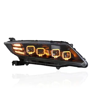 12V Modified LED Head Lamp Assembly Projector Lenses Daytime Running Lights Sequential Turn Signals for Honda City