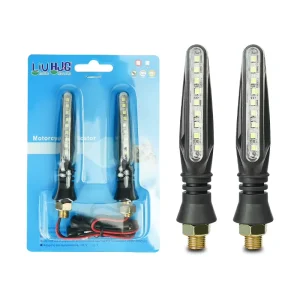 12V Motorcycle Accessories Auxiliary Light Single Green Yellow 9 Lens Turn Signal Indicator Light