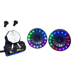 12V Motorcycle Phone Clip Holder Speaker System Colorful Lighting Audio With Phone Bracket Mp3