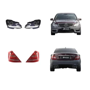 12V New Car LED Headlights & Rear Lights 6000K for C Class W204 & C63 AMG Upgrade