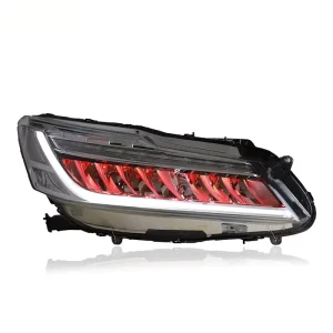 12V New for 16-17 9.5th AC Cord Head Lamp Assembly Modification with High end Wing LED Daytime Running Lights Flowing Light