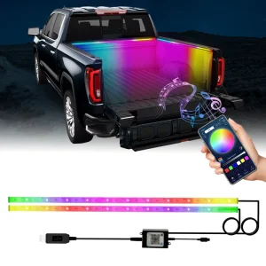 12V RGB LED Strip Lights for Car Truck RV Boat Golf Cart Exterior Door Sill Pickup Bed Lights