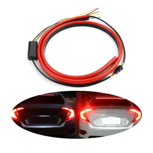 12V Red Car Strip Light LED Multi mode Left Right 4 Function Turn Signals Double Flash Brake Light for Vehicle Truck