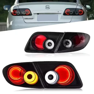 12V Red LED Mazda 6 Tail Light Assembly Modified Running Brake Reverse Flowing Turn Signal