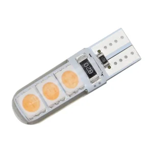 12V T10 W5W LED Car Bulb 6SMD Turn Signal Light for Interior Dome Reading License Plate in White Blue Red