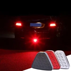 12V Triangle Style Rear Third Brake Light Car Pilot Stop Safety Lights Car Warning Signal Lamp