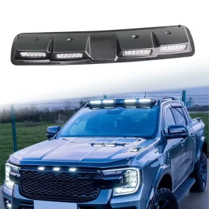 12V Universal Exterior LED ABS 4×4 Off Road Car Trunk Cab Top Roof Spoiler Lights Ford Ranger T9 Single Matte Finish