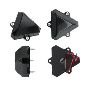 12V Universal LED Triangle Warning Light Waterproof Car Brake Tail Light Turn Signal Reverse Lamp for Truck SUV Vehicle