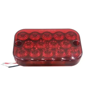 12V Vehicle SAE Light LED 5″ Rectangle Stop Parking Turn Signals Tail Lights Lamps for Truck Trailer Car Bus