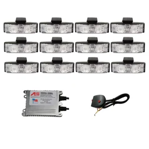 12V White Dash Deck Strobe Lights Vehicle Warning Flashing Lights Car Light Accessories