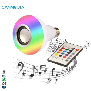 12W E27 Color Changeable RGB Bulb Speaker Light Disco Colorful Remote Control Smart Wifi LED Music Bulb RGB Lamp