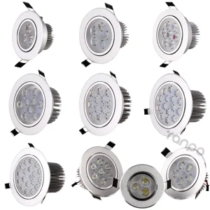 12W IP65 LED Downlight AC85 265V Recessed Round Ceiling Lamp Bulb for Kitchen Bedroom Indoor Lighting