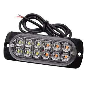 12v-24v 12Led Strobe Warning Light Strobe Grille Flashing Light Bar Truck Car Beacon Lamp Amber Red Blue White Traffic Light