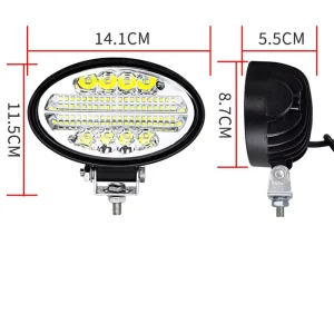 12v 24v Auto Exterior Lighting System 4 Inch Black Housing Durable LED Headlight Driving Light for Motor Bike Forklift Excavator