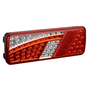 12v 24v Rectangle Led Reflector Turn Stop Tail Reverse Fog Combination Rear Lights for Trucks
