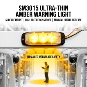 12v 3 Led Emergency Light Slim Flash Light Bar Car Amber Blue 9 Watt Truck Strobe Lamps Auto Accessories