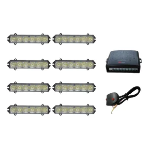 12v Automatic Emergency Light with Remote Control Strobe Warning 48w Grille New Condition LED Headlight Bus Stop Function
