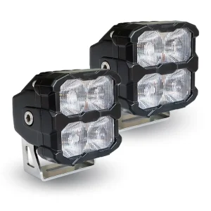 12v Car LED Fog Light Pods Aftermarket 4 LED Offroad Driving Lights High grade Aviation Aluminum Cool White Backlight Combo Beam