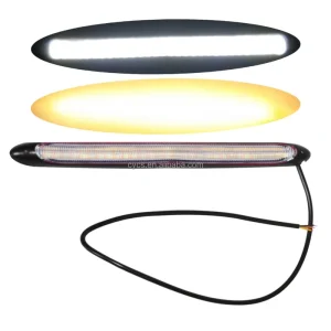 12v LED 汽车日间行车灯 汽车前照灯 顺序转向信号 黄色流 柔性 DRL 扫描 双色