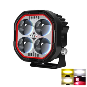 12v LED Motorcycle Headlight with White Yellow Red Flash Mini Driving Lamp Work Light & Fog Lamp Auxiliary Moto Accessories