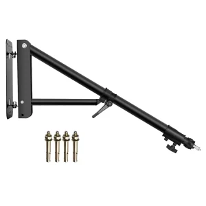 137CM Ring Lamp Tripod Stand Wall Mount Bracket Triangle Boom Arm for Barber Shop Studio Makeup Video Photography Lighting