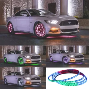 14″ 15.5″ 17″ LED Illuminated Wheel Ring Light New Condition Auto Exterior Lighting UTV Parts Accessories