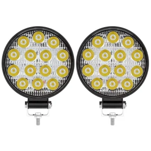 14 LED Round Auxiliary Light for Pickup for Camping Durable Clear Lens 12-30V DC Off Road Work Lamp