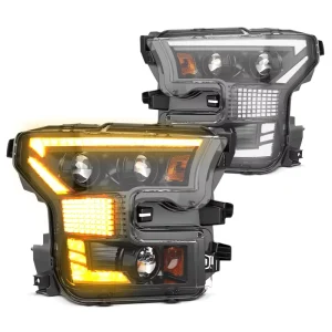 140W 12V LED Headlight Assembly with High Low Beam & Running Light IP67 Waterproof 3000 Lumens Fits for F150 Raptor