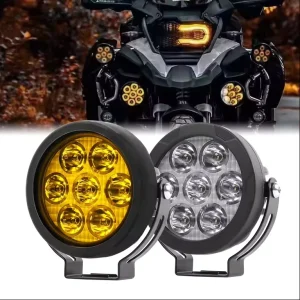 140W Motorcycle Fog Lights Spotlights Aluminum 14000lm IP68 Dual Beam Auxiliary Lights